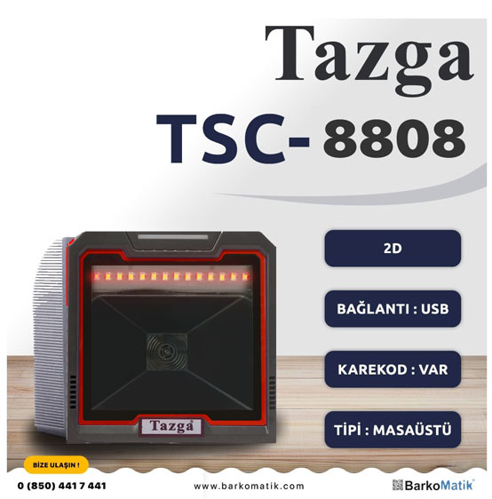 TAZGA TSC 8808 2D MASAÜSTÜ BARKOD OKUYUCU | tekburada.com
